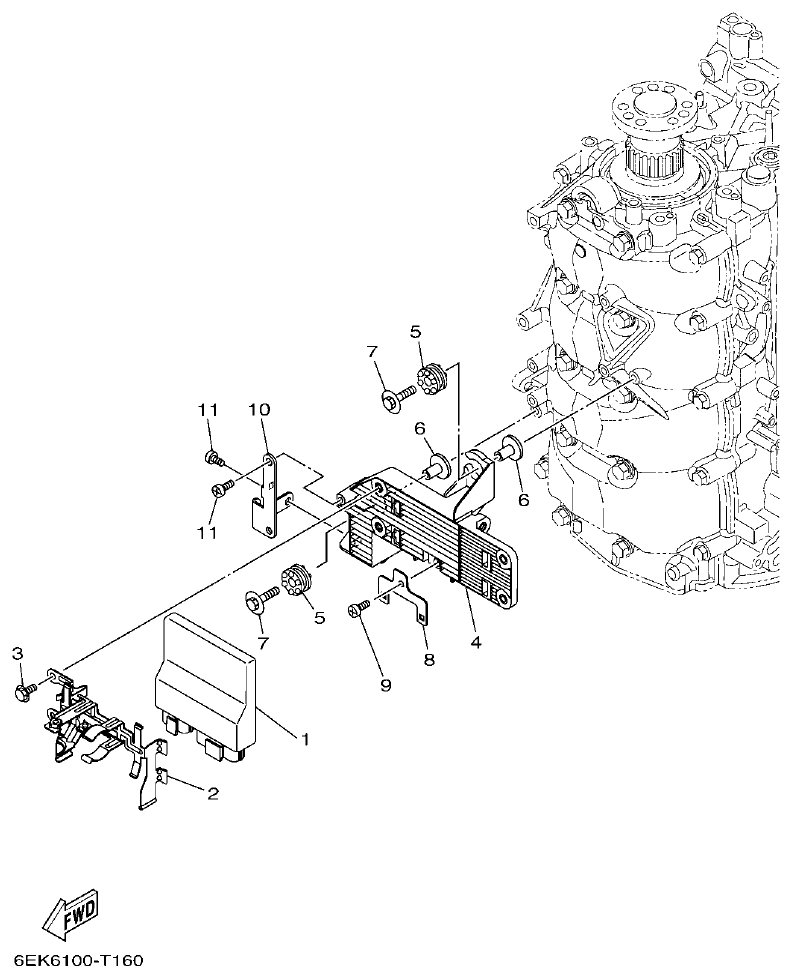 Yamaha F115B, FL115B, FL115BET ELECTRICAL 1 parts diagram